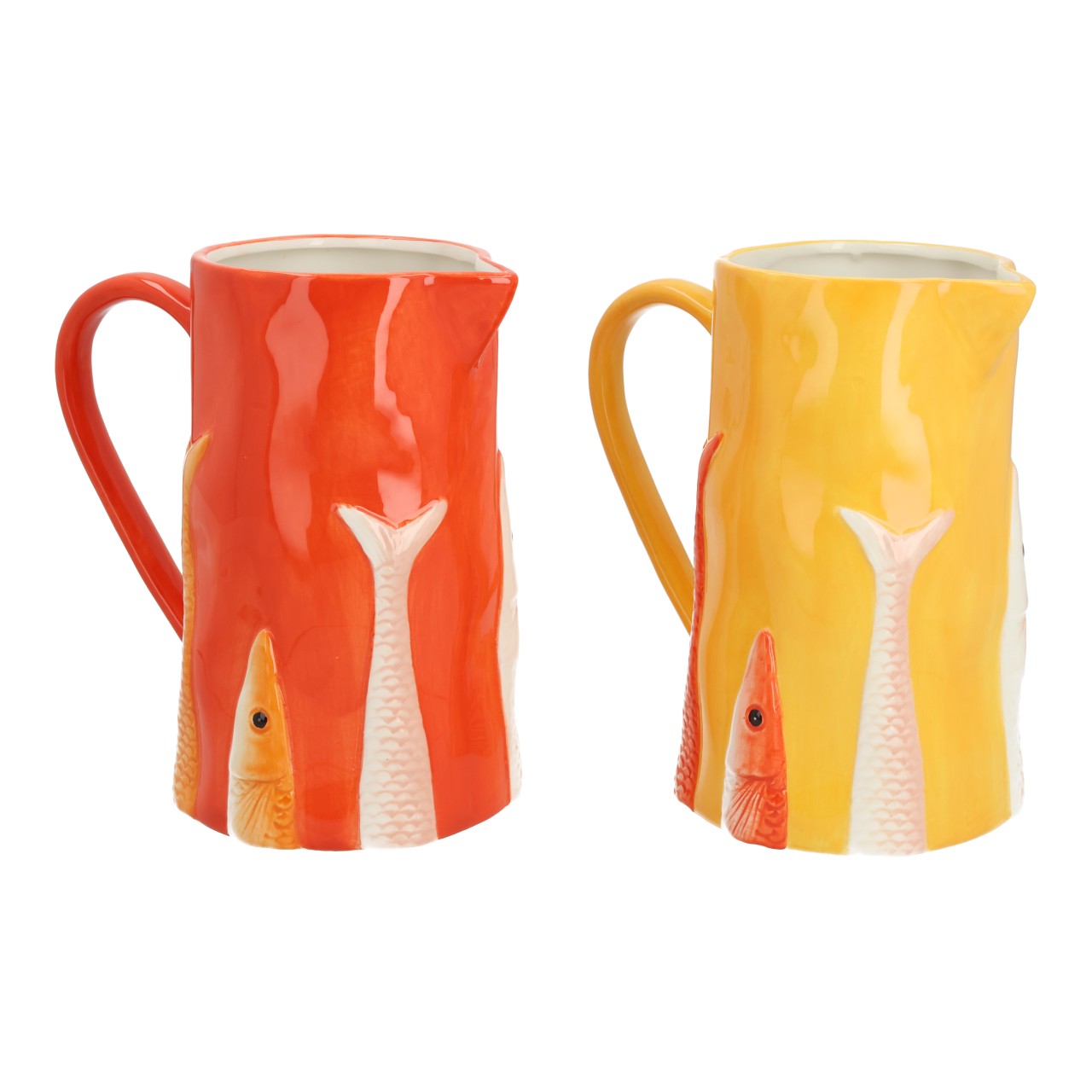 Kaffeebecher, Becher, Fischmotiv, Mehrfarbig, Keramiktasse