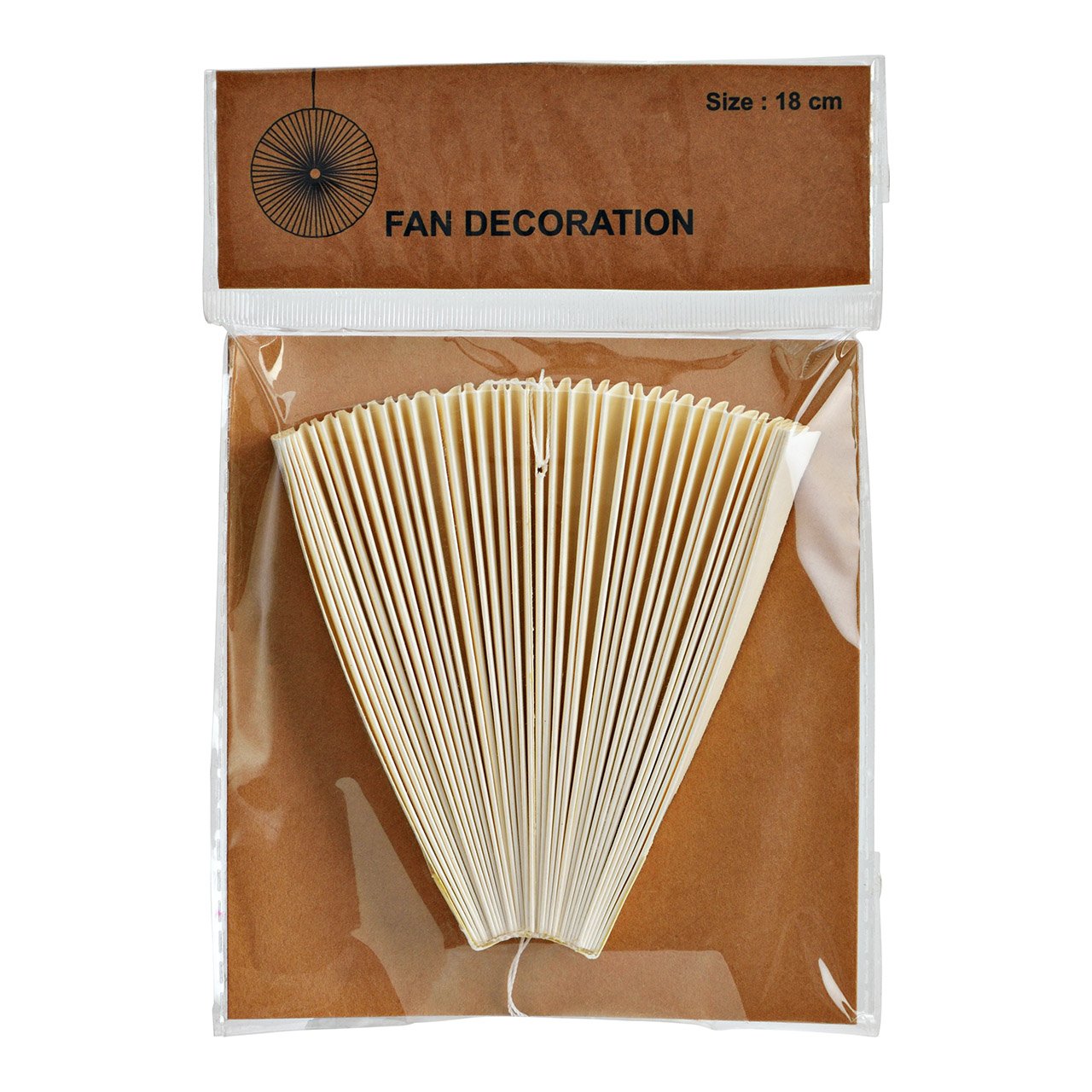 Paper/cardboard fan hanger, white (W/H/D) 19x19x1cm