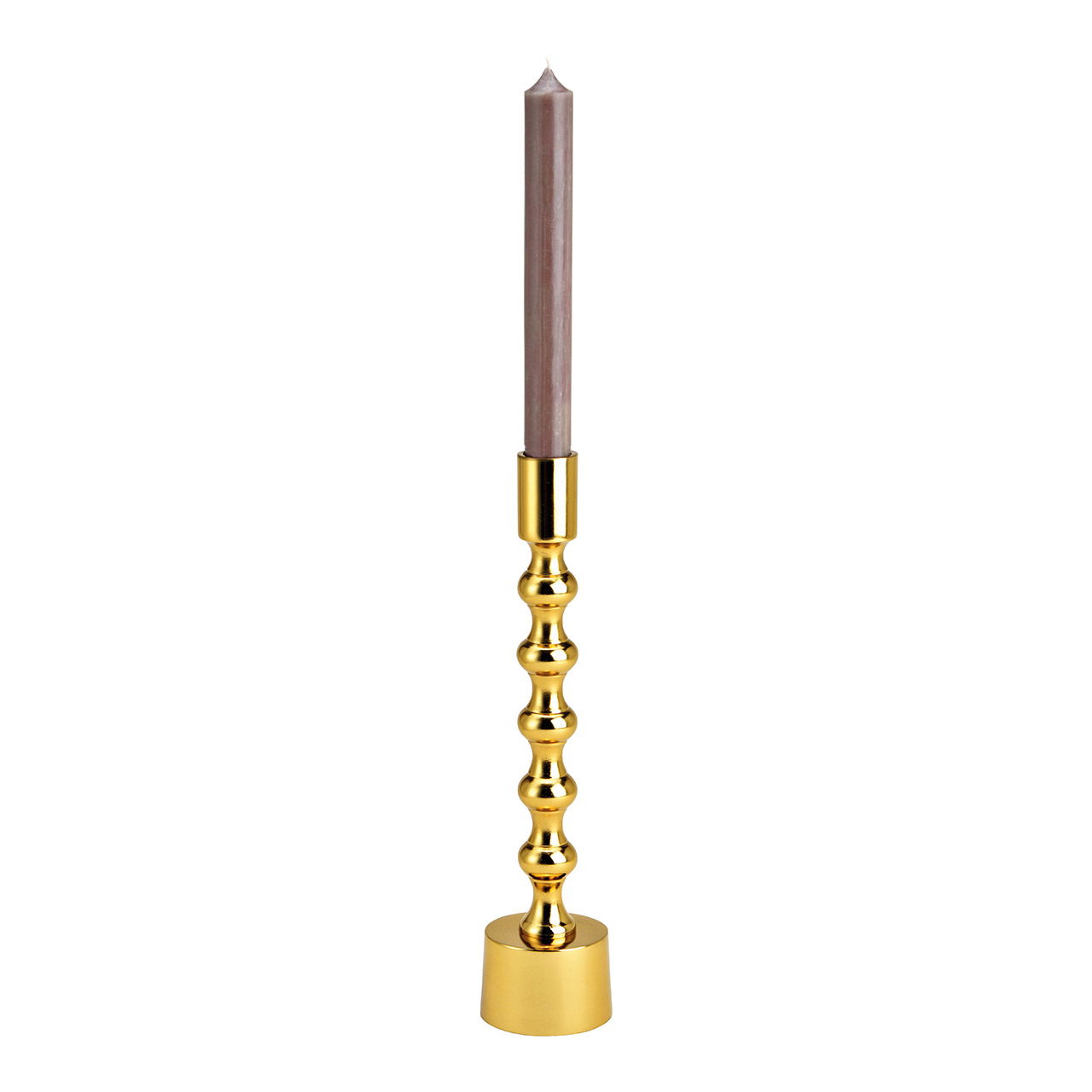 Kerzenhalter aus Metall Gold (B/H/T) 6x27x6cm Kerze, Rauchrohr