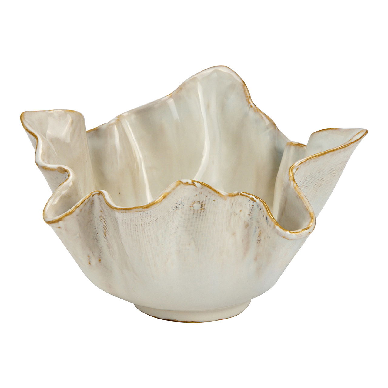 Ceramic flower pot, beige (W/H/D) 22x12x21cm Ceramic flower pot, beige (W/H/D) 22x12x21cm
