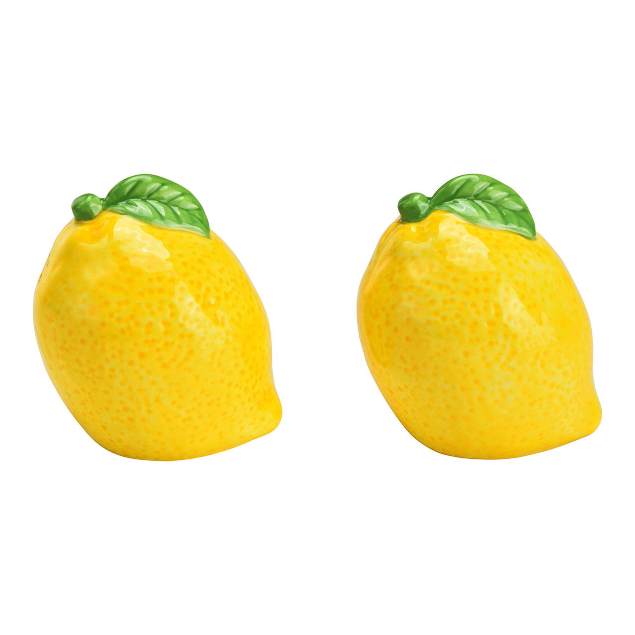 Set di 2 saliere e pepiere al limone, ceramica, giallo (L/H/D) 6x7x6cm