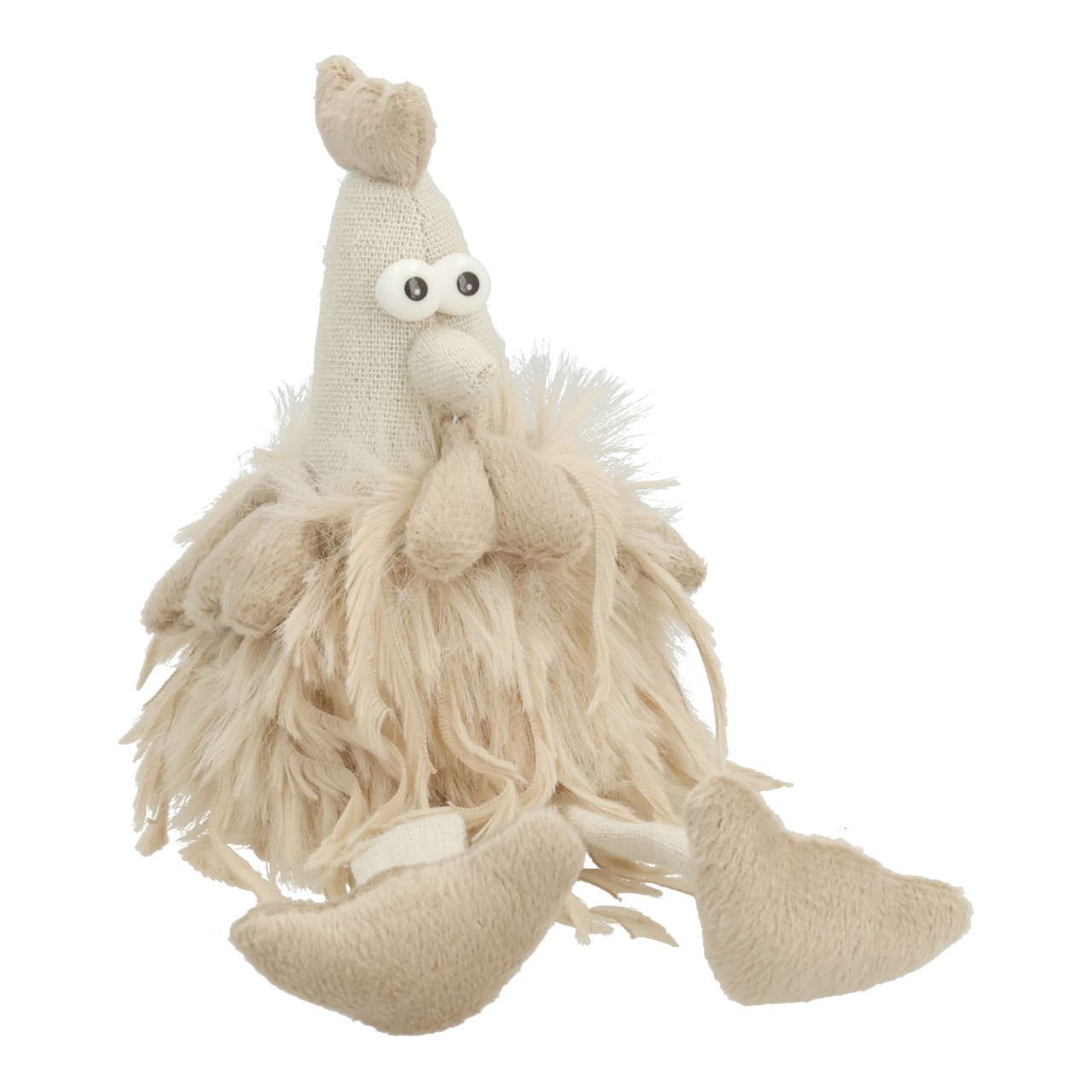 Pouf a forma di pollo in tessuto beige (L/A/P) 10x20x10 cm Plush, Stofftier, Monster, Beige, Schal