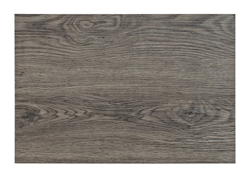 Placemat wood optic dark grey plastic 45x30 cm