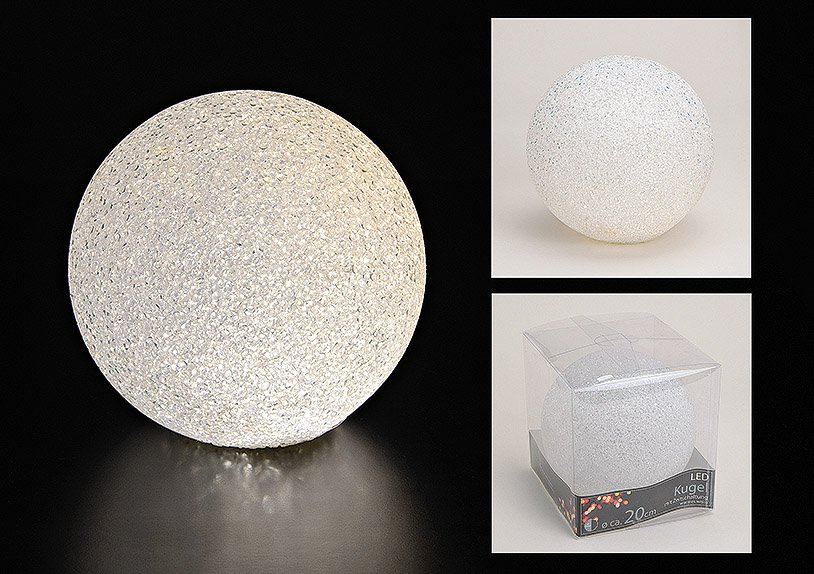 Light ball led indoor/outdoor with 6 hours timer 13 cm}