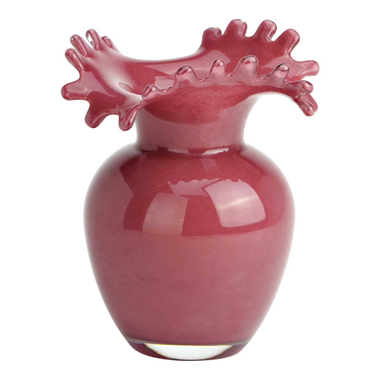 Vase en verre, lilas (L/H/P) 14x18x14cm Krug, Töpferei, Vase, Urne