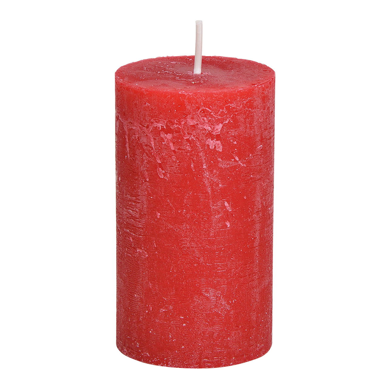 Candle 6,8x12x6,8cm wax red