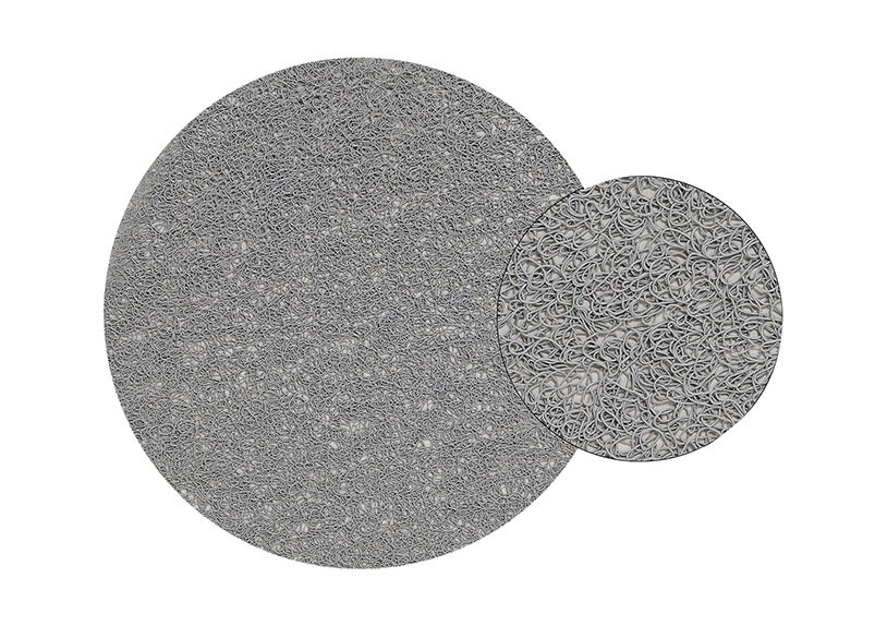 Placemat grey plastic 38cm