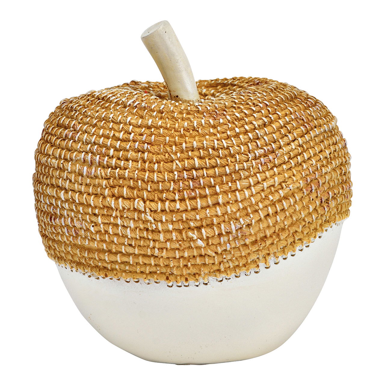 Deko Apfel aus Poly weiß (B/H/T) 13x14x13cm Deko Apfel aus Poly weiß (B/H/T) 13x14x13cm