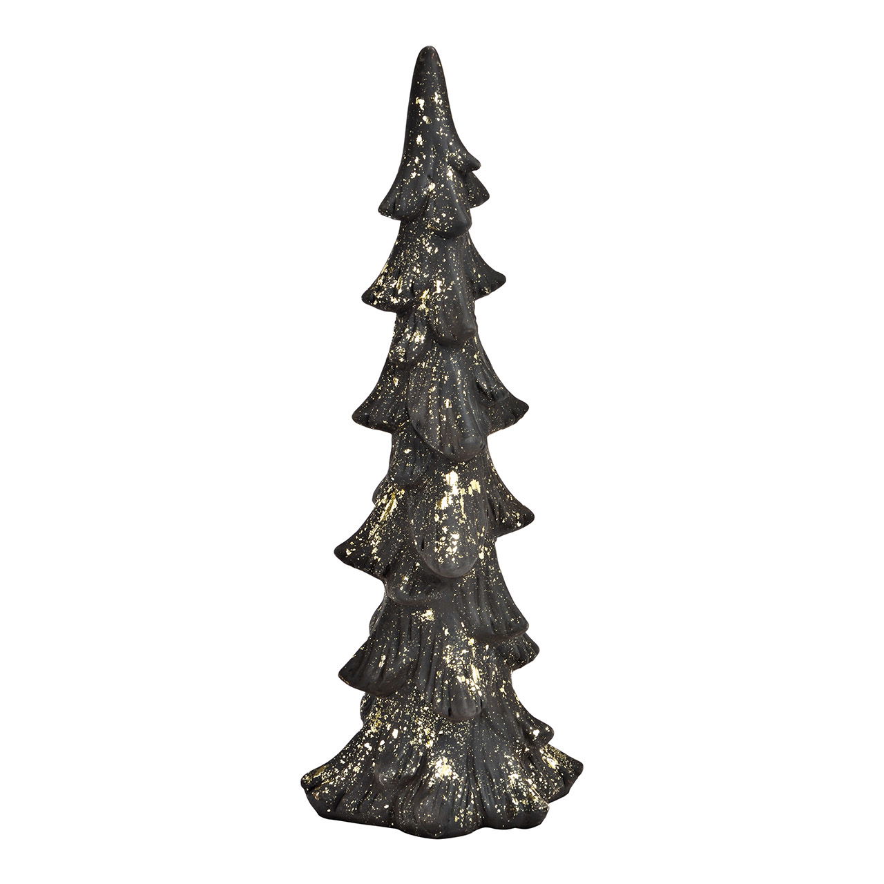 Tannenbaum aus Ton Schwarz, gold (B/H/T) 14x37x11cm Tannenbaum aus Ton Schwarz, gold (B/H/T) 14x37x11cm