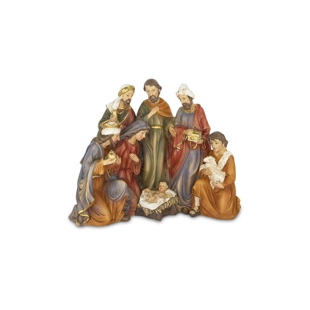 Bloque de cuna, poliéster, 23x12,5x19,5cm, 1 pieza, rojo-marrón Person, Kunst, Malerei, Figur