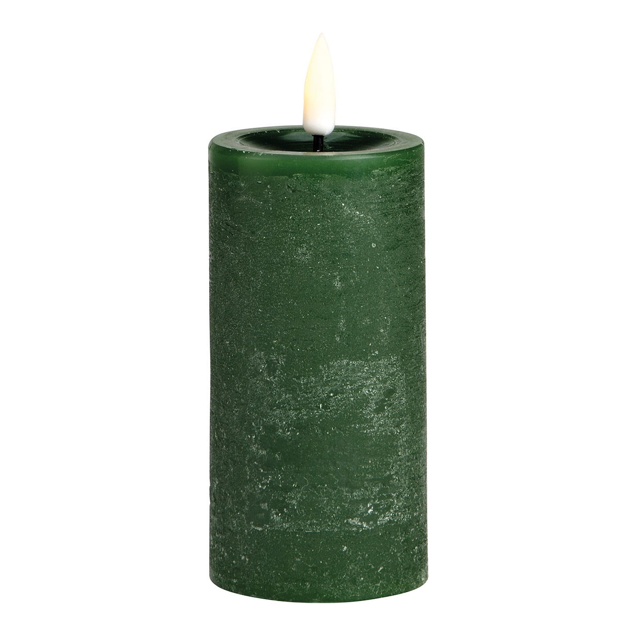 Candela LED in cera, verde (L/H/D) 5x10x5cm Candela LED in cera, verde (L/H/D) 5x10x5cm