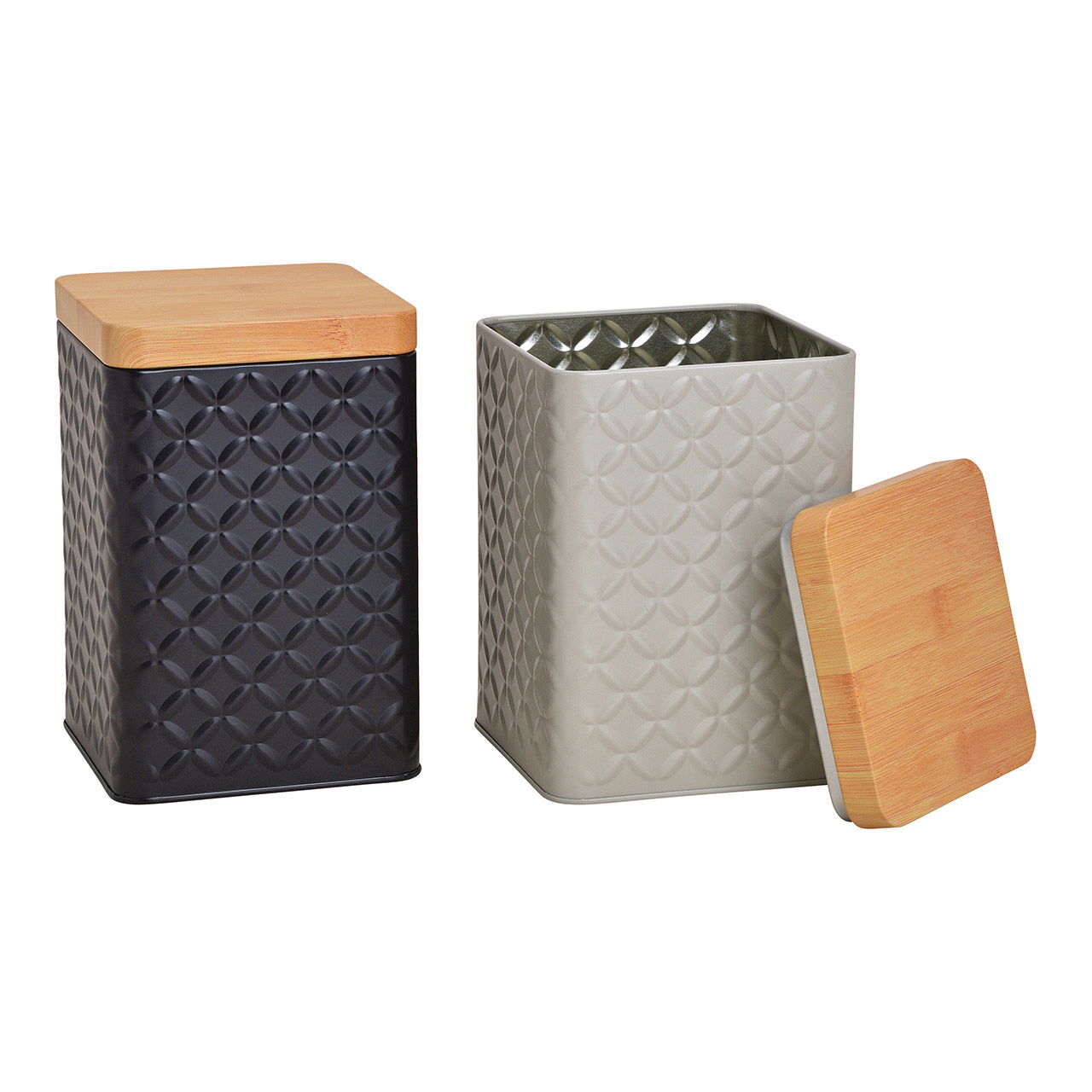 Metal box black, gray 2-fold, (W/H/D) 10x16x10cm Krug, Mobiliar, Töpferei