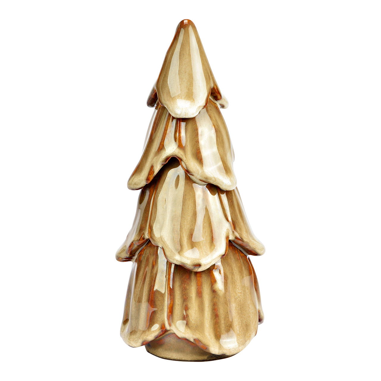 Albero di Natale in ceramica, marrone (L/H/D) 8x18x8cm