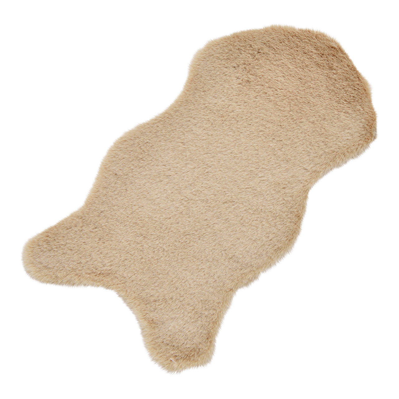Kaninchenfell Kunstfell aus Polyester Beige (B/H/T) 50x25x2cm Dekoration für Zuhause, Teppich
