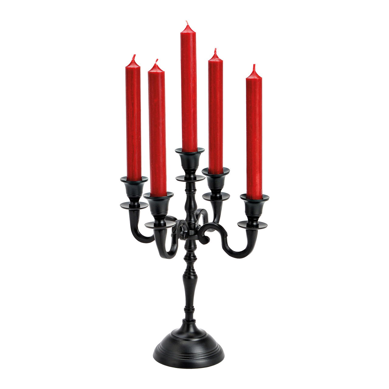 Kerzenhalter 5 armig aus Metall Schwarz (B/H/T) 23x31x23cm Kerzenhalter 5 armig aus Metall Schwarz (B/H/T) 23x31x23cm