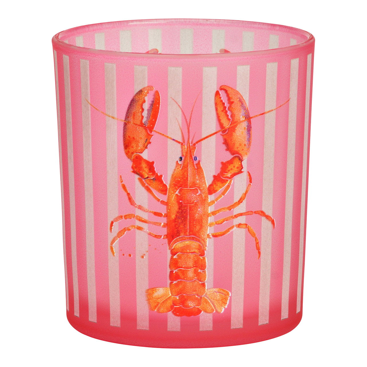 Lanterna marittima, decorazione aragosta in vetro, rosa/rosa (L/H/D) 9x10x9cm Essen, Meeresfrüchte, Tier, Hummer, Leben im Meer