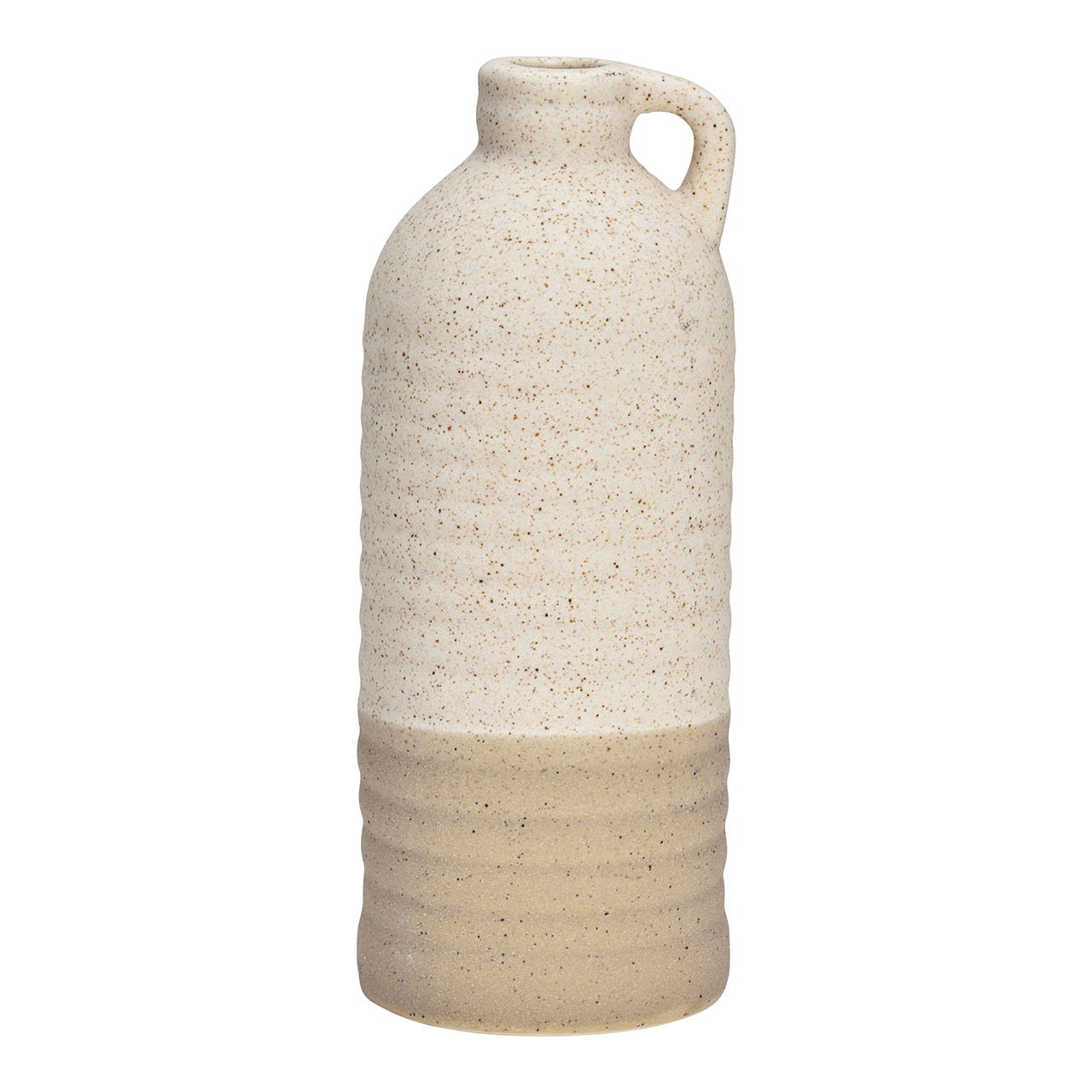 Porcelain vase beige (W/H/D) 7x7x18cm for dried flowers only