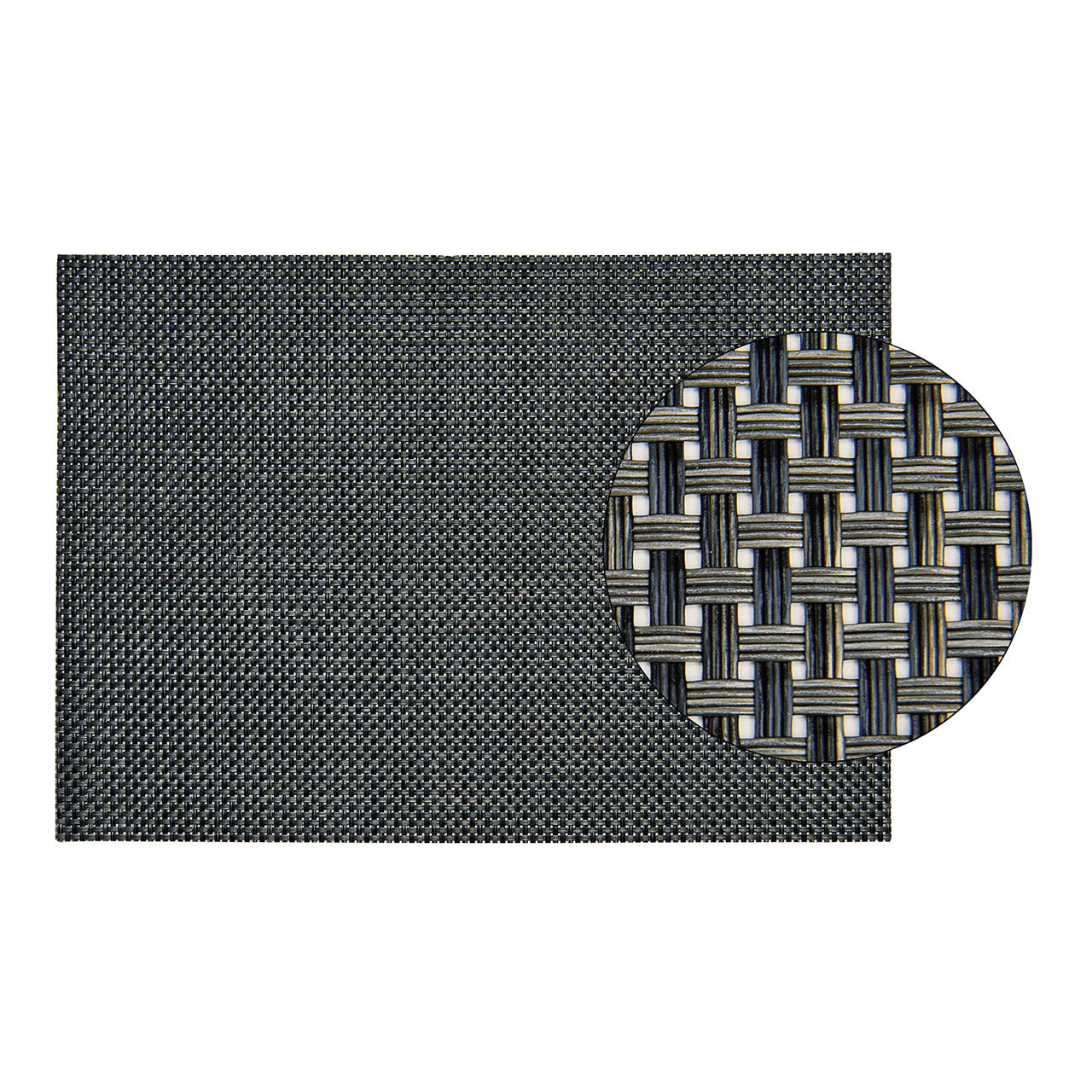 Kunststof placemat in zwart/antraciet, B45 x H30 cm Kunststof placemat in zwart/antraciet, B45 x H30 cm