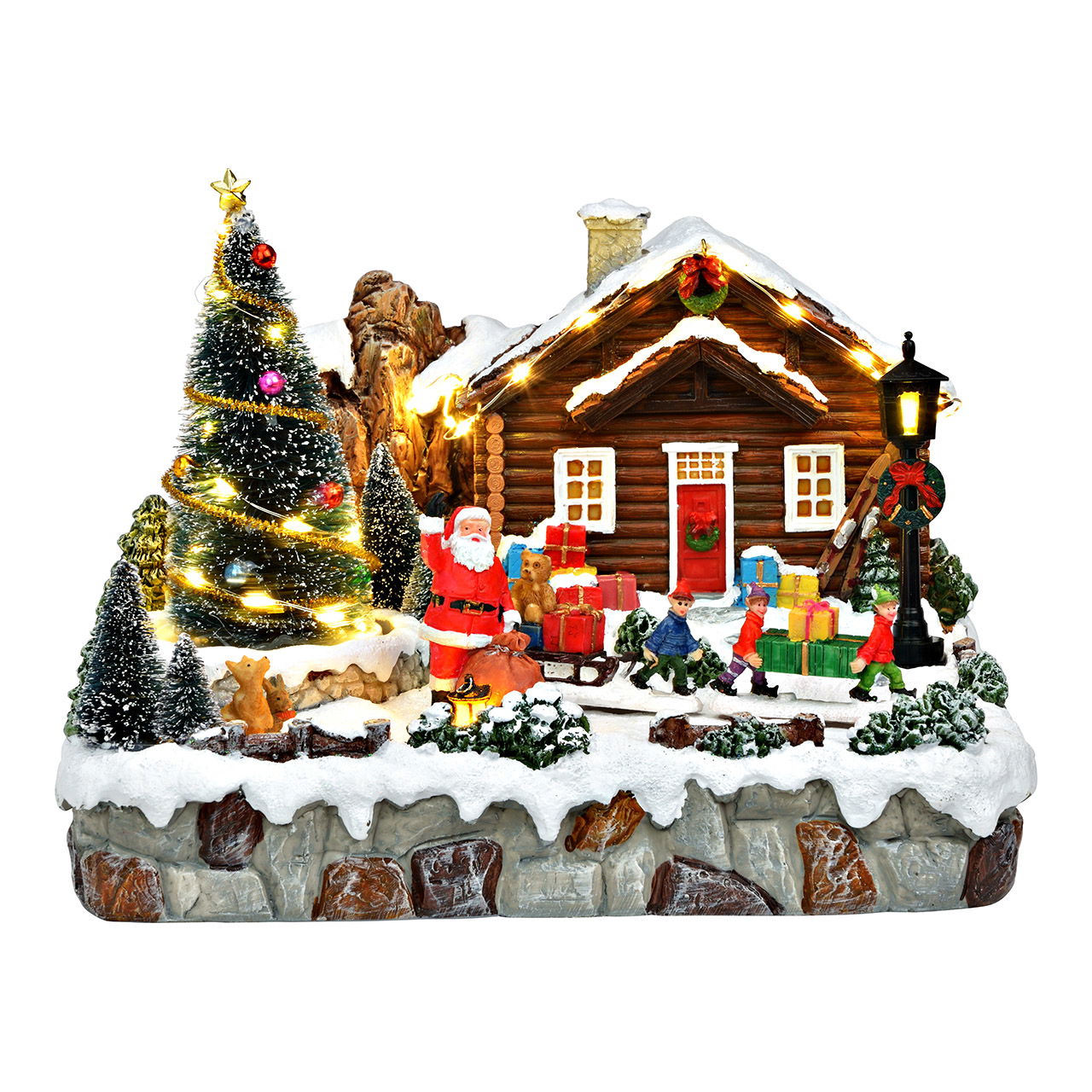 Scène de vents avec lumière en poly, multicolore (L/H/P) 27x20x22cm fonctionnant à l'adaptateur Scène de vents avec lumière en poly, multicolore (L/H/P) 27x20x22cm fonctionnant à l'adaptateur