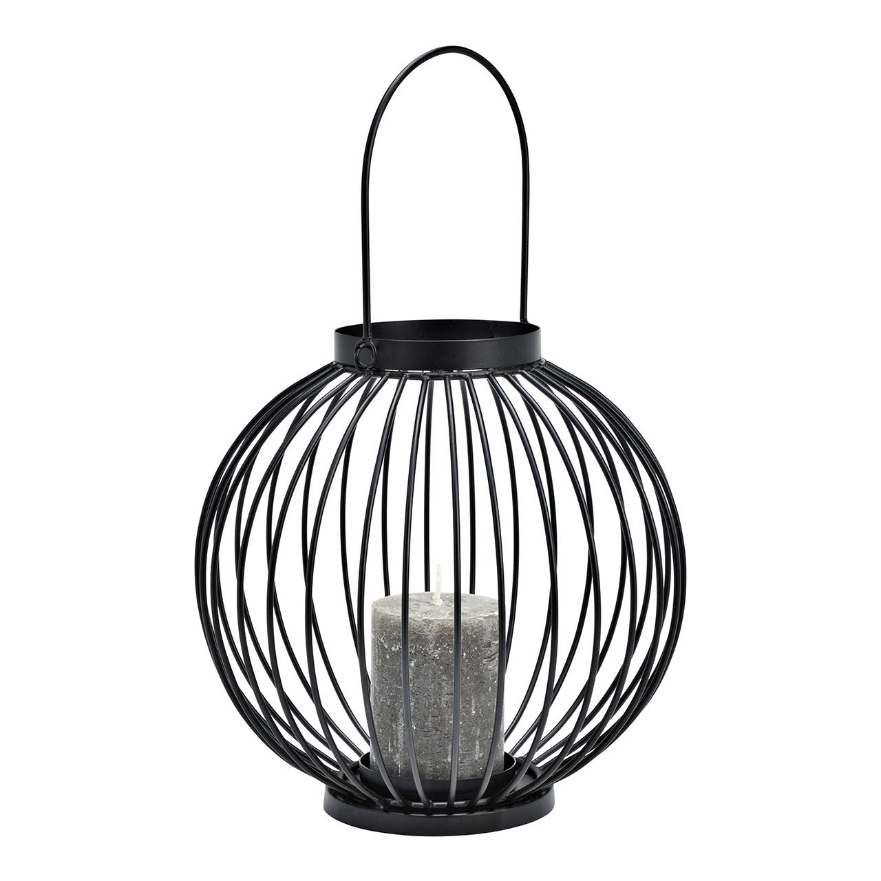 Metal lantern black (W/H/D) 25x25x25cm