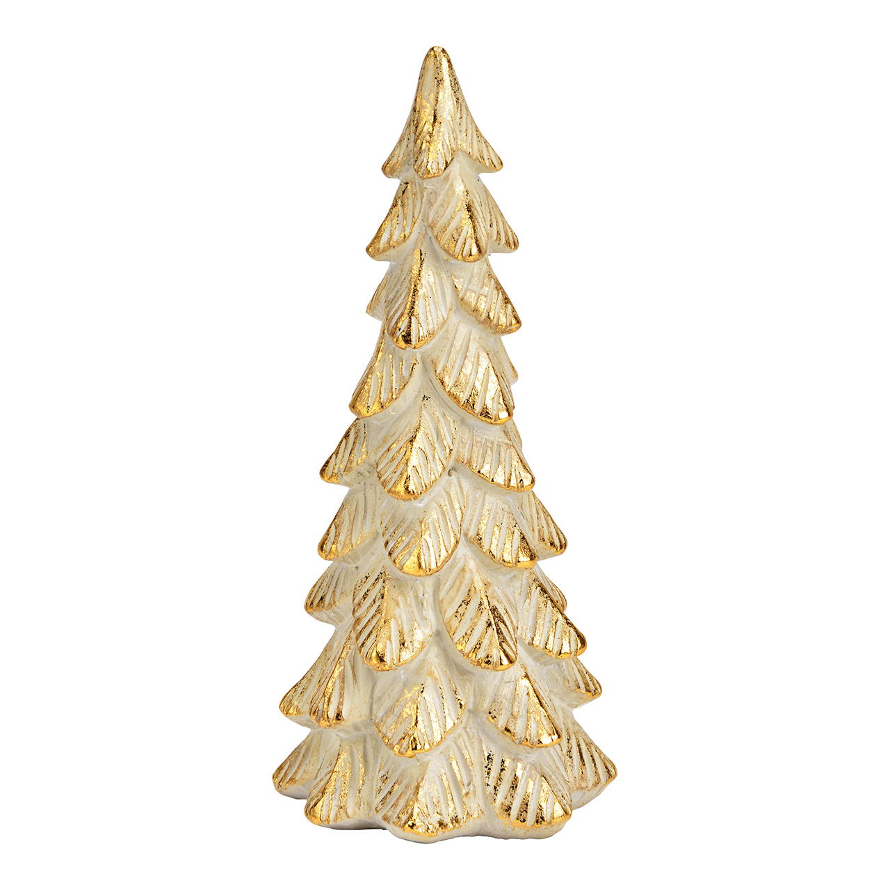 Tannenbaum aus Poly champagner (B/H/T) 8x20x8cm