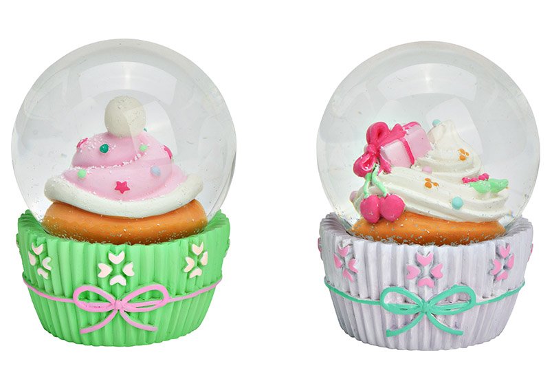 Globo di neve in polietilene per cupcake colorato a 2 pieghe, (L/A/D) 6x9x6cm