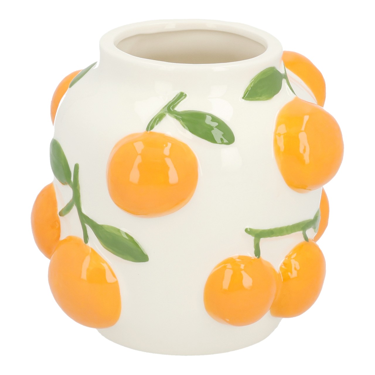 Teller, Vase, Porzellan, Orangen, Fruchtmuster
