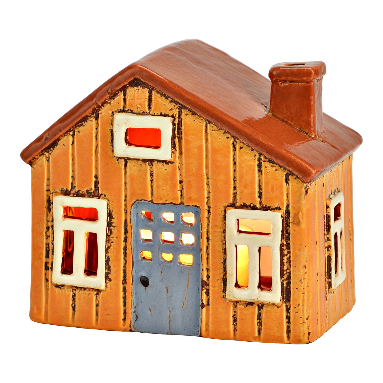 Maison lumineuse en porcelaine, marron (L/H/P) 13x12x8cm Maison lumineuse en porcelaine, marron (L/H/P) 13x12x8cm