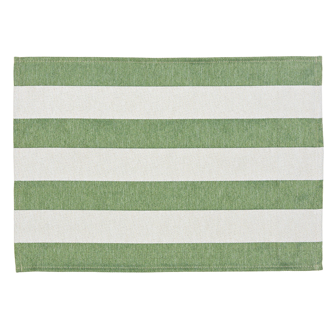 Tischset gestreift aus Textil Grün (B/H/T) 48x33x0,2cm Strandtuch, Streifen, Grün, Stofftuch, Handtuch