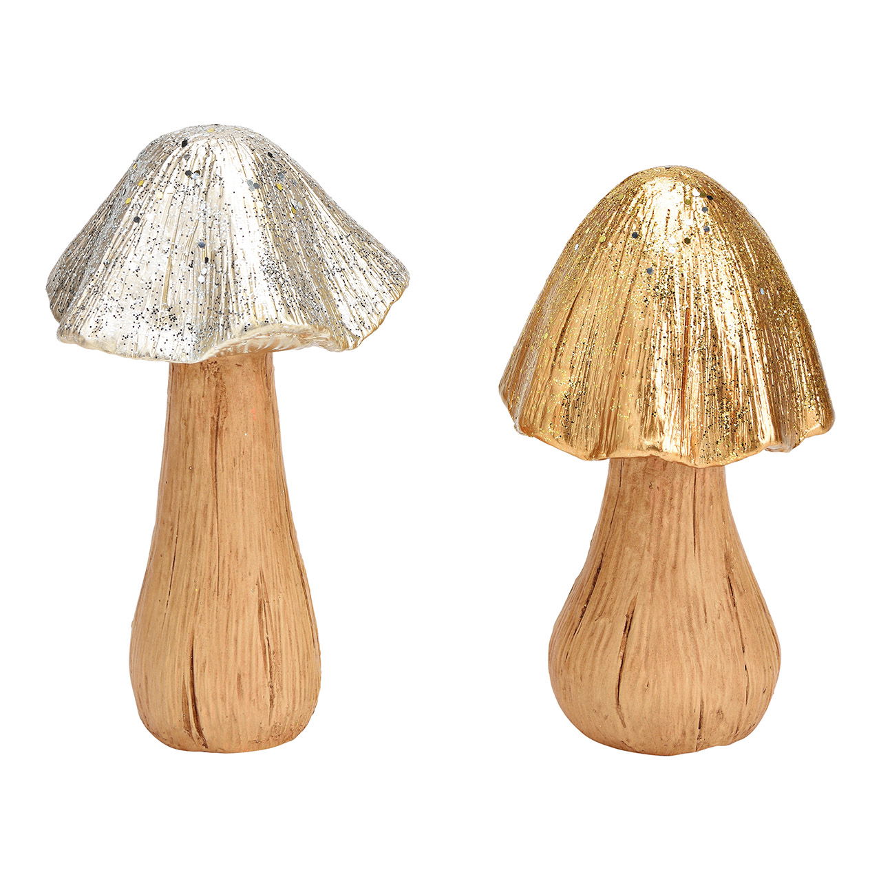 Mushroom made of ceramic gold 2-fold, (W/H/D) 11x22x11cm Mushroom made of ceramic gold 2-fold, (W/H/D) 11x22x11cm