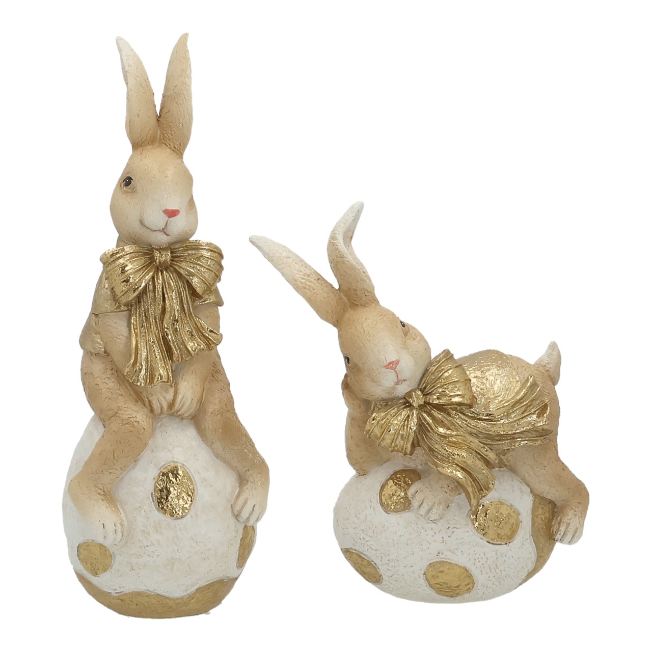 Osterhasenfigur, Hase, Goldfarben, Stofftier-Ästhetik, Oeasterdeko