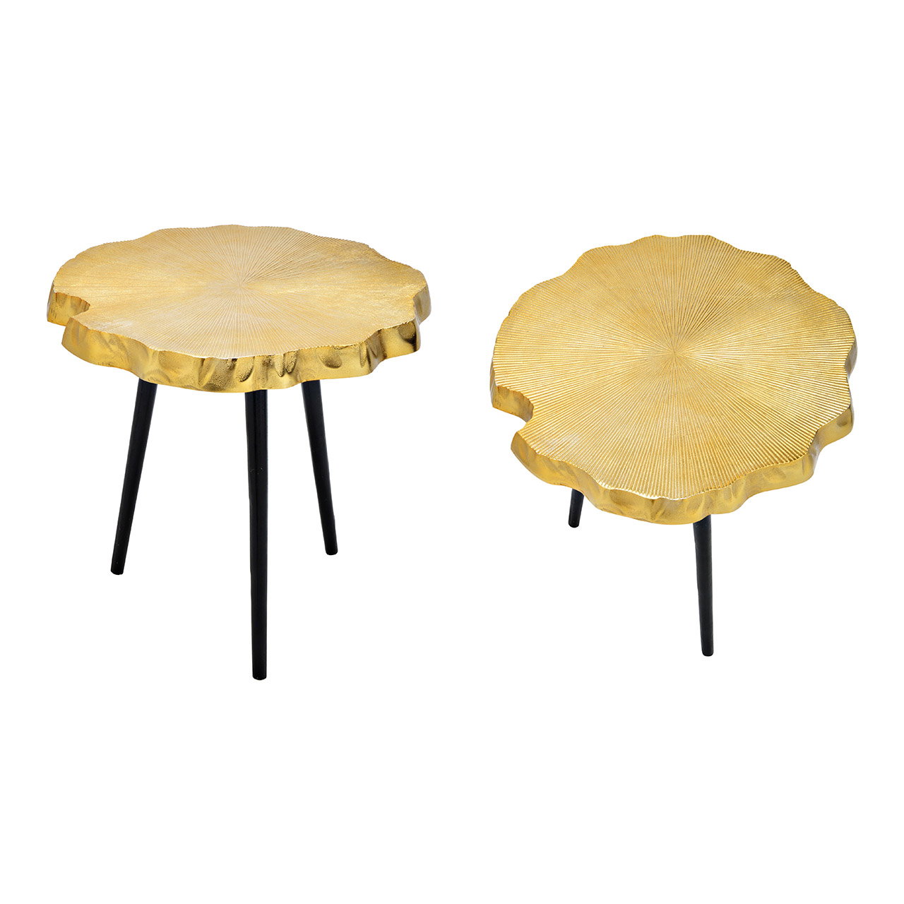 Table en métal doré (L/H/P) 49x47x49cm Table en métal doré (L/H/P) 49x47x49cm