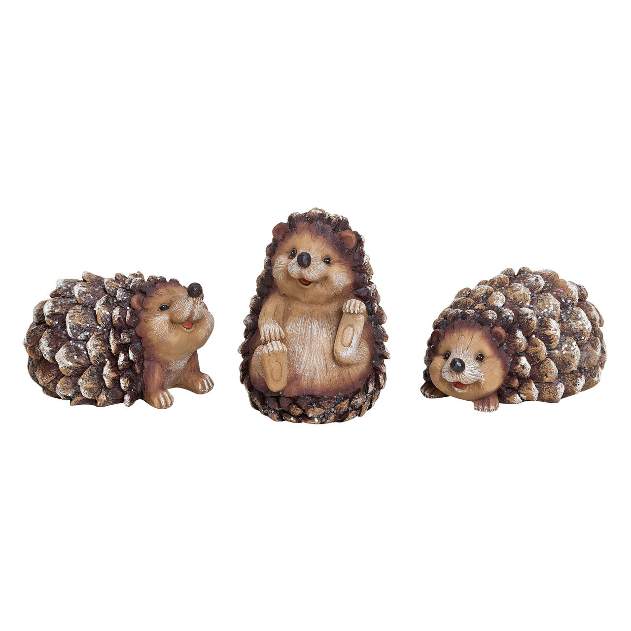 Igel aus Poly, 3-fach, Braun Ø 10cm Spielzeug, Figur
