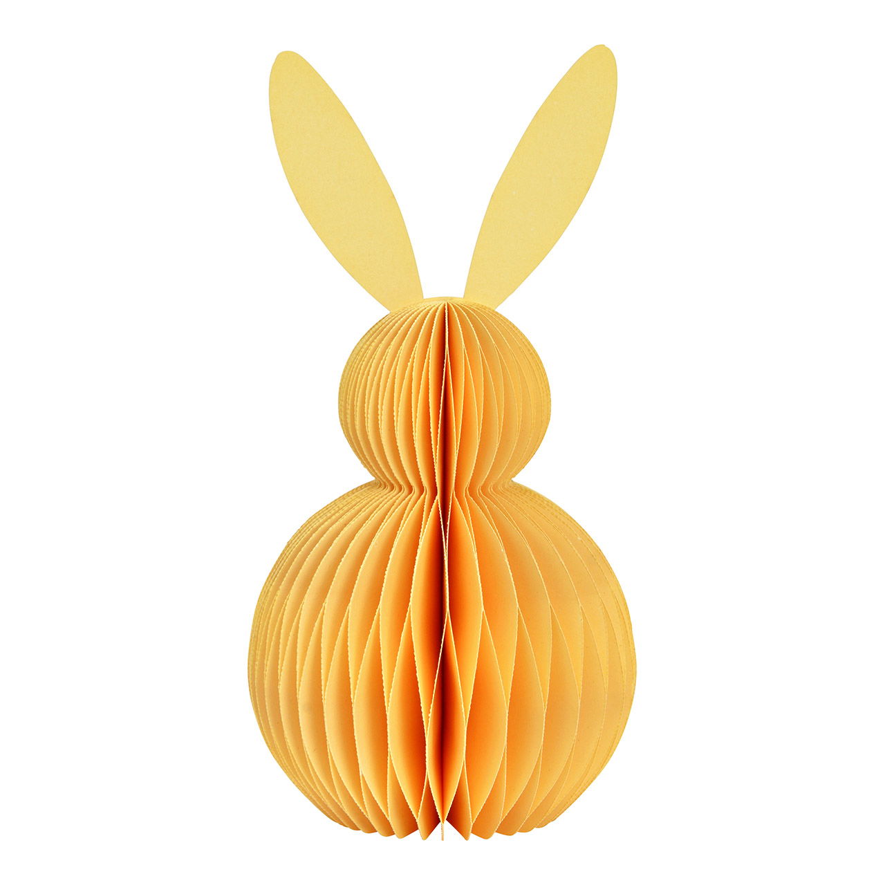 Honeycomb Hase aus Papier/Pappe gelb (B/H/T) 11x20x11cm Honeycomb Hase aus Papier/Pappe gelb (B/H/T) 11x20x11cm