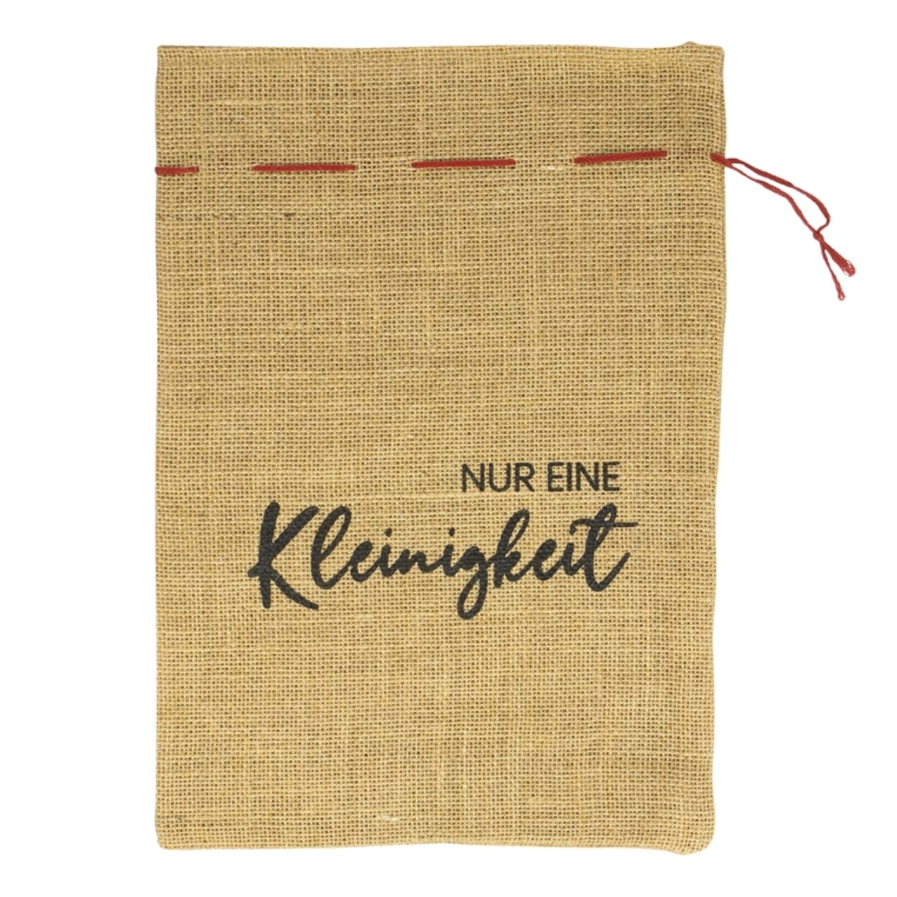 RW_12334_Jutesack nur eine Kleinigkeit, Jute, 25x35cm, 1 Stck, natur Säckchen, Jutetasche, Kleines Beutelchen, Kordelzugbeutel, Naturfaser