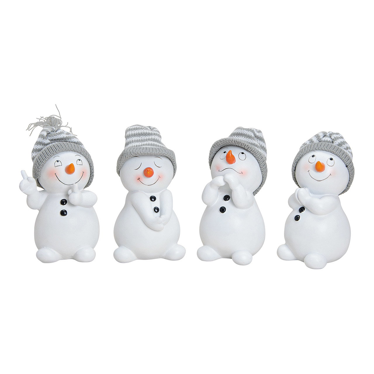 Schneemann, Figuren, Winterdeko, Knöpfe, Mütze