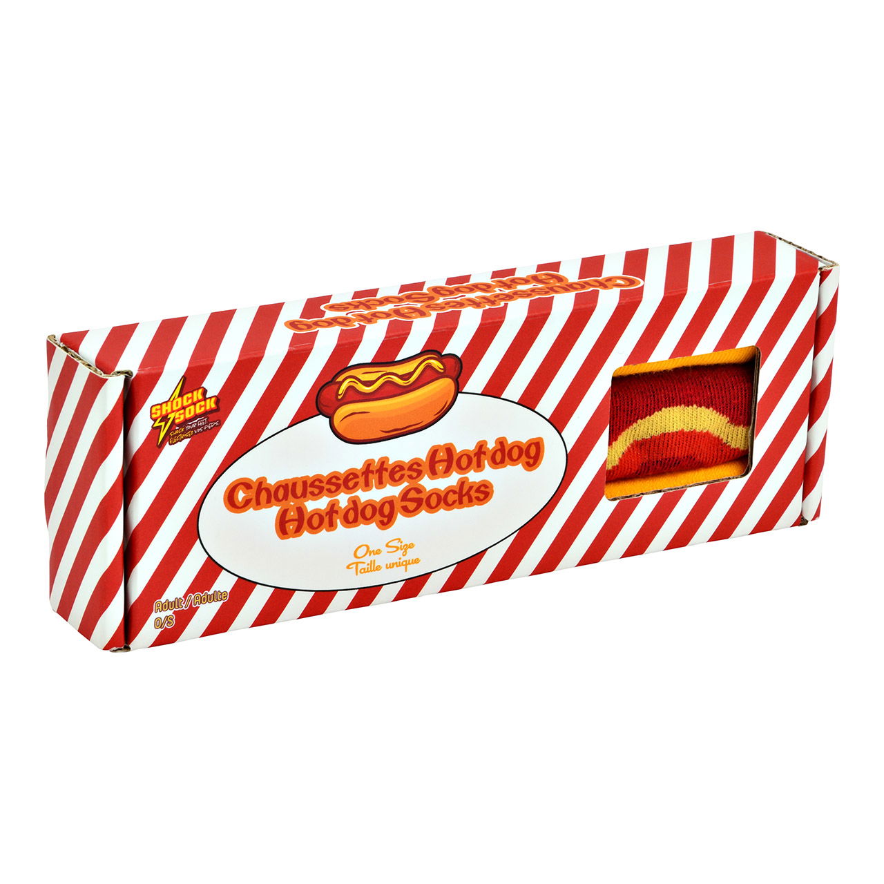 Hotdogsokken 1 paar van katoen, rood (B/H/D) 18x6x3cm Bekleidung, Strumpfwaren, Socke