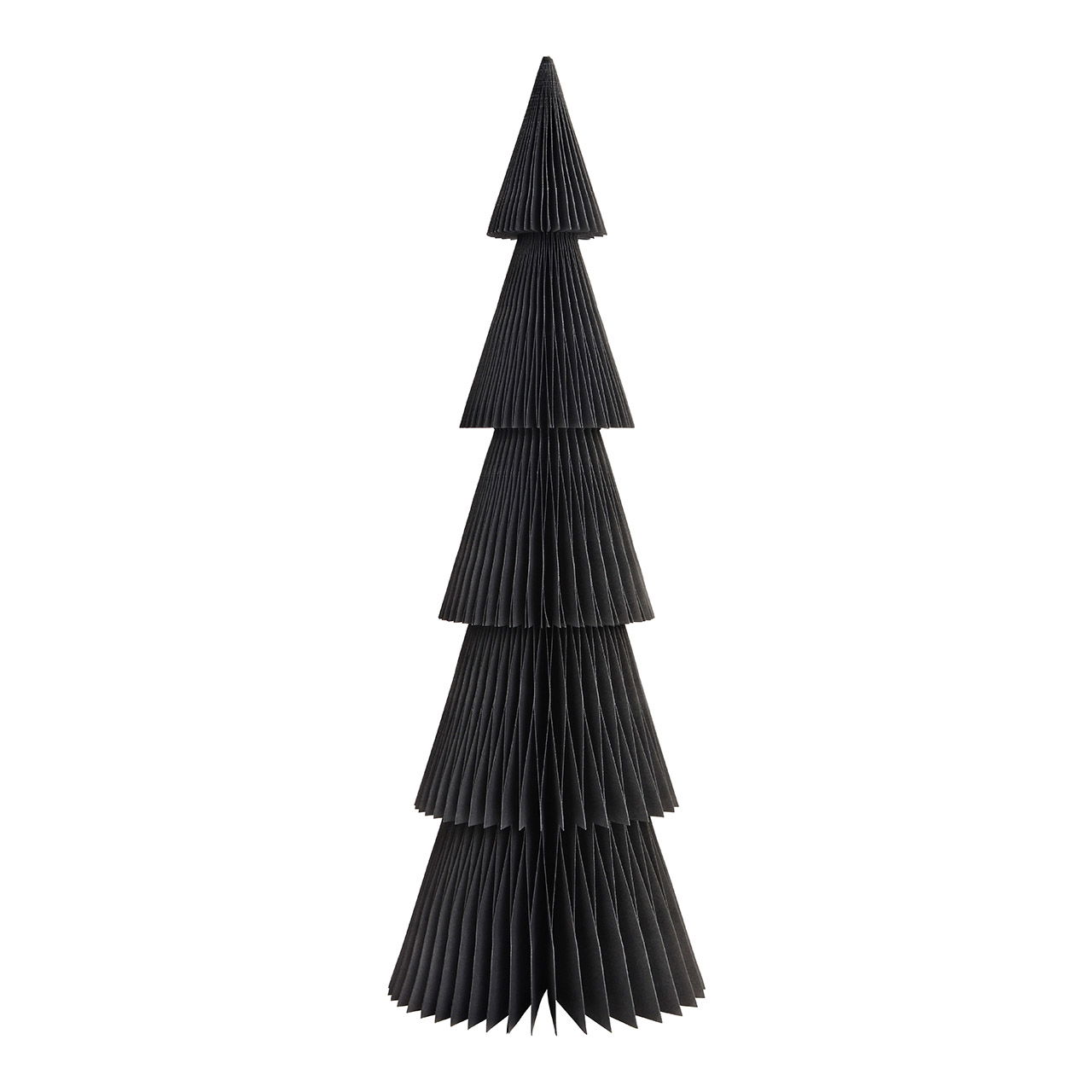 Soporte de nido de abeja para árbol de Navidad de papel/cartón negro (A/A/P) 20x60x20cm Soporte de nido de abeja para árbol de Navidad de papel/cartón negro (A/A/P) 20x60x20cm