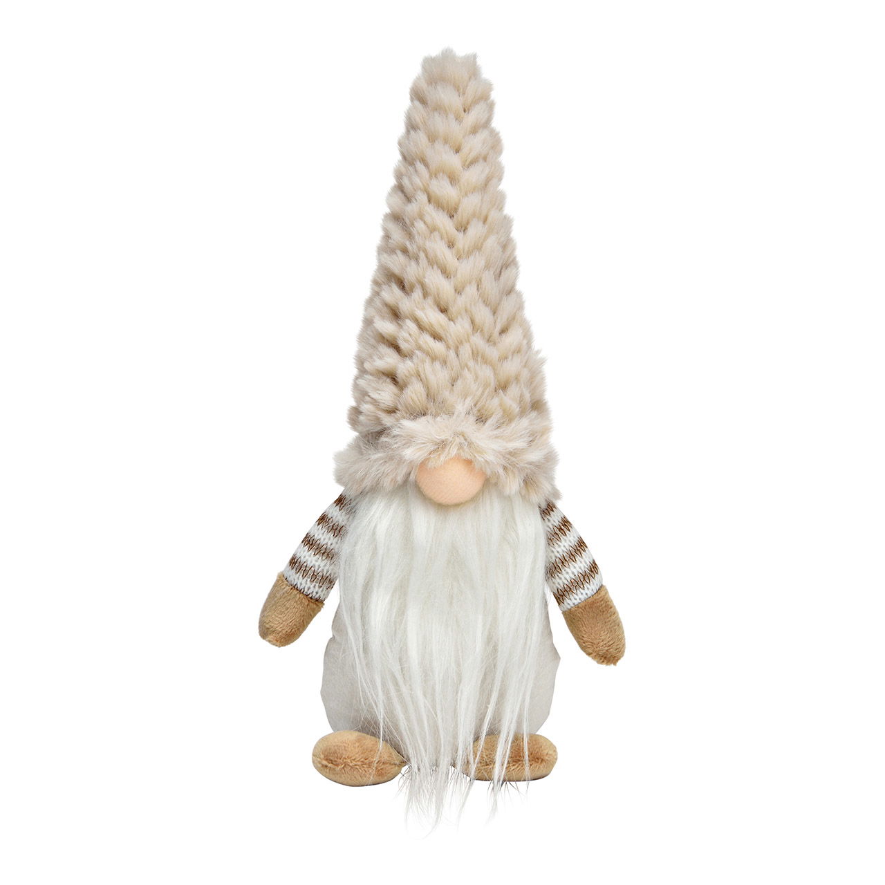 Gnome made of textile beige (W/H/D) 12x25x8cm