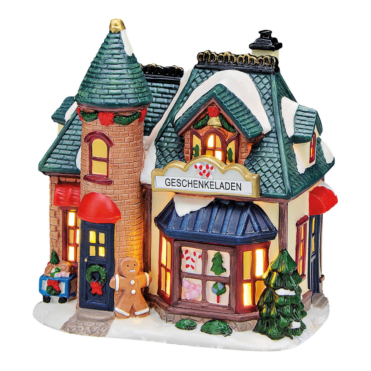 Luce casa GIFT SHOP di porcellana colorata (W/H/D) 14x15x10cm