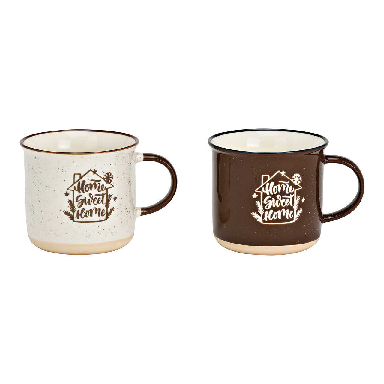 Taza "Hogar dulce hogar" de porcelana, 2 pliegues, marrón (A/A/D) 12x8x9cm 300ml Taza "Hogar dulce hogar" de porcelana, 2 pliegues, marrón (A/A/D) 12x8x9cm 300ml