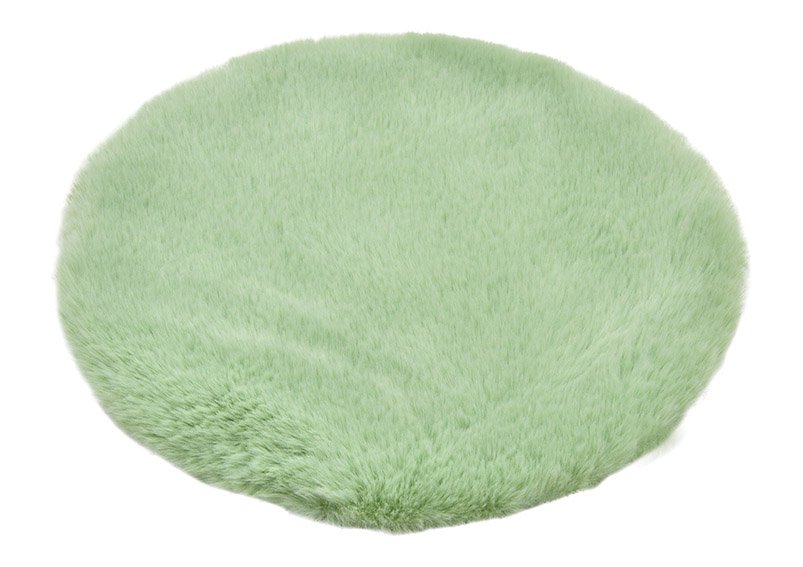 Seat cover faux fur polyester mint Ø34cm
