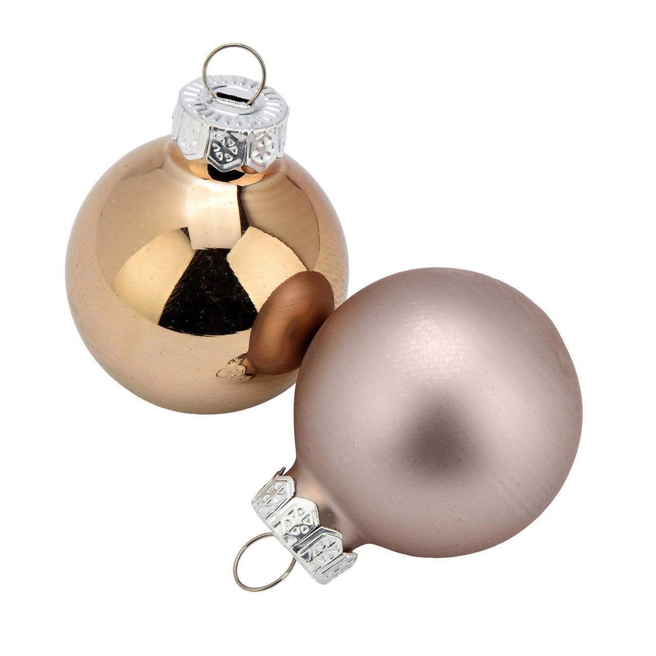 Weihnachtskugel RW_16366 aus Glas Braun 12er Set (B/H/T) 3x3x3cm Weihnachtskugeln, Kugeln, Dekorationsset, Metallische Kugeln, 12er Pack