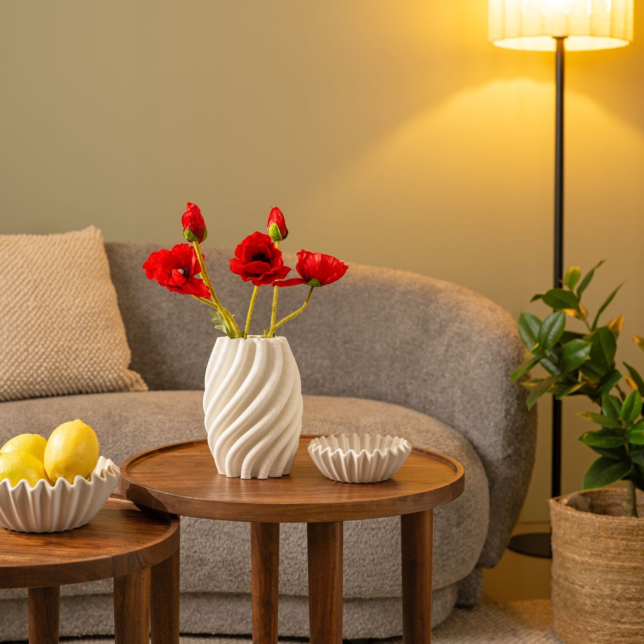 Ciotola decorativa in ceramica, bianca (L/H/D) 15x6x15cm Ciotola decorativa in ceramica, bianca (L/H/D) 15x6x15cm