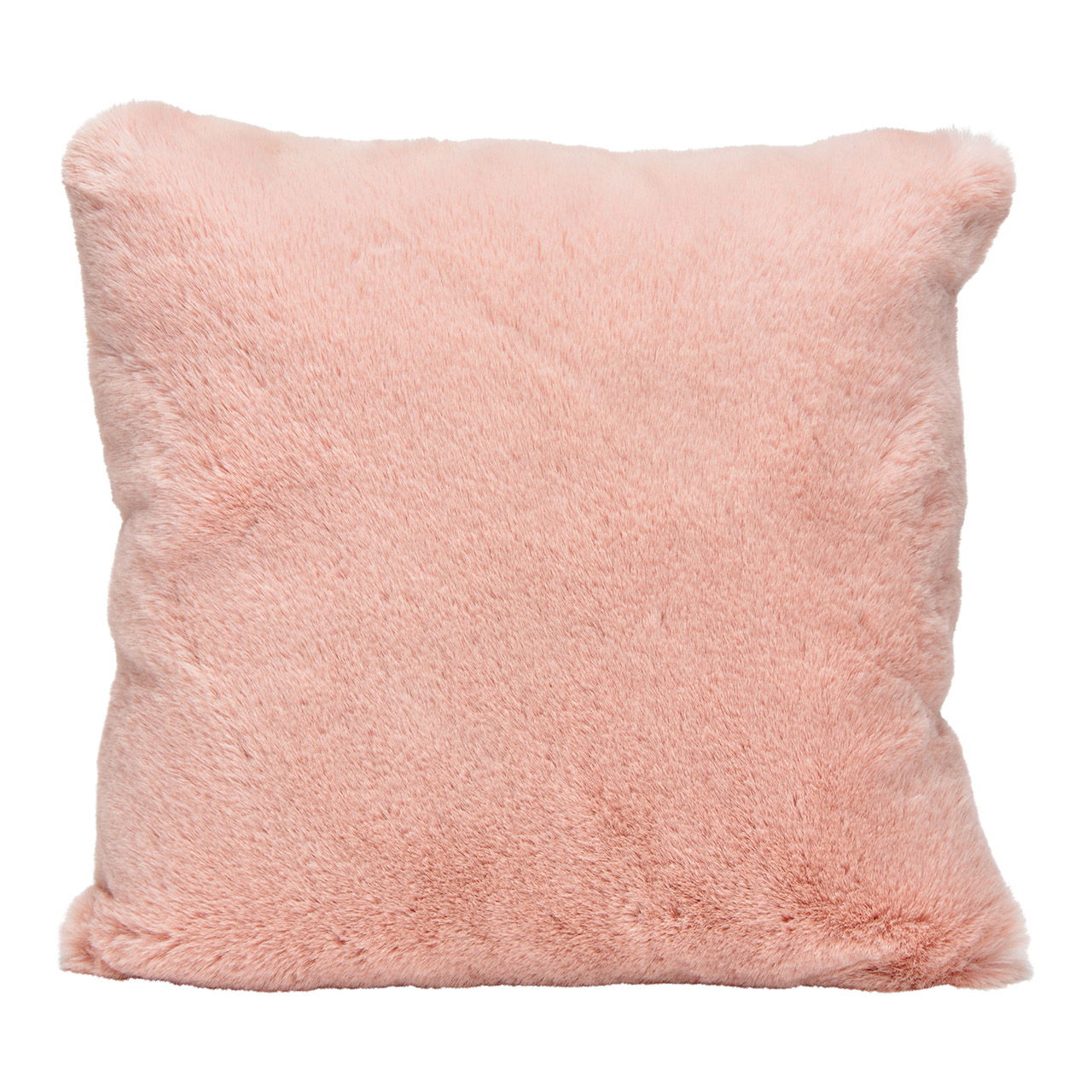 Kissen Kunstfell aus Polyester, Pink/Rosa (B/H) 40x40cm