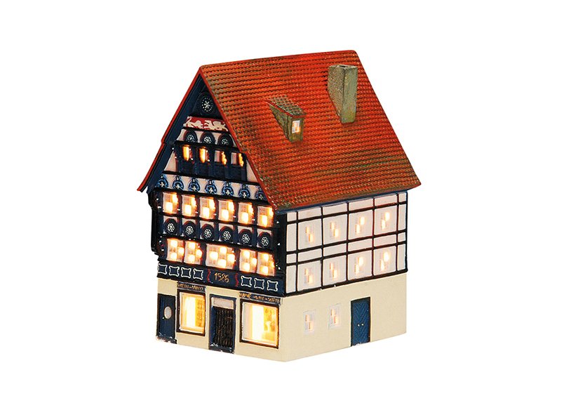 Linterna casa del vino/Osnabrück de porcelana, W16 x D12 x H19 cm