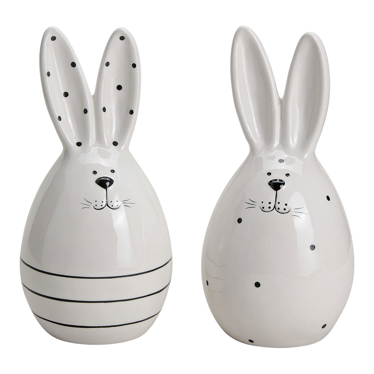 Hase aus Porzellan Weiß 2-fach, (B/H/T) 9x18x9cm Hase aus Porzellan Weiß 2-fach, (B/H/T) 9x18x9cm