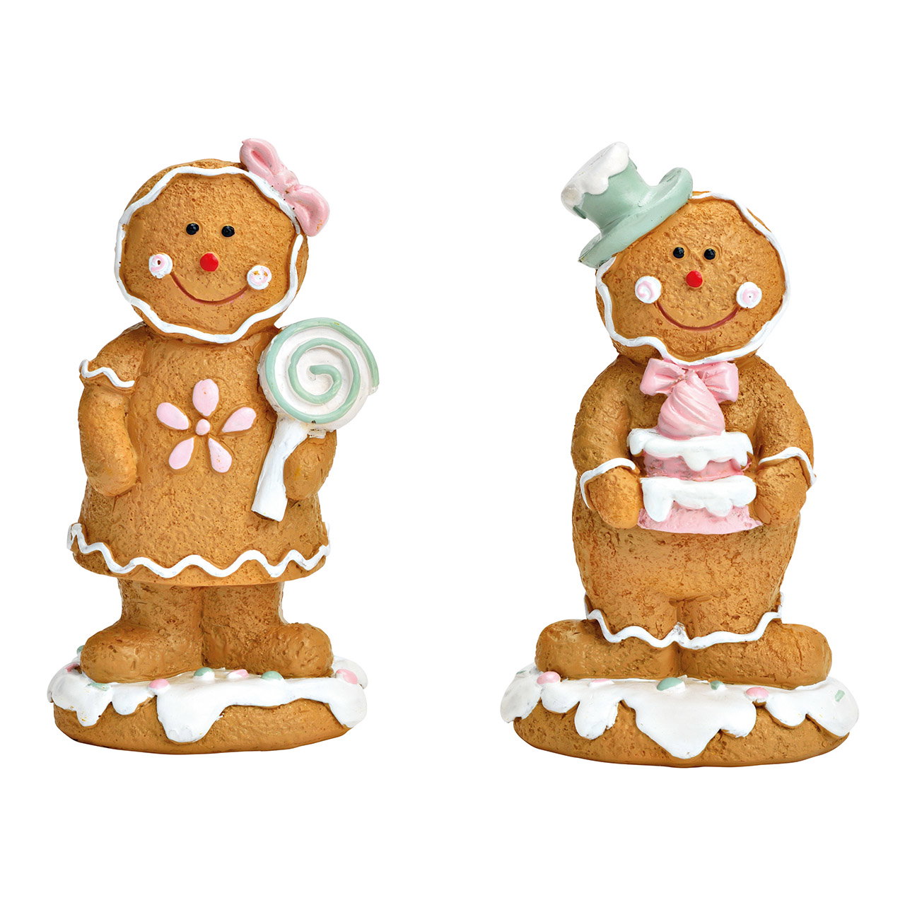 Figura de pan de jengibre de polipropileno rosa/rosa 2 pliegues, (A/A/P) 6x11x4cm Figura de pan de jengibre de polipropileno rosa/rosa 2 pliegues, (A/A/P) 6x11x4cm