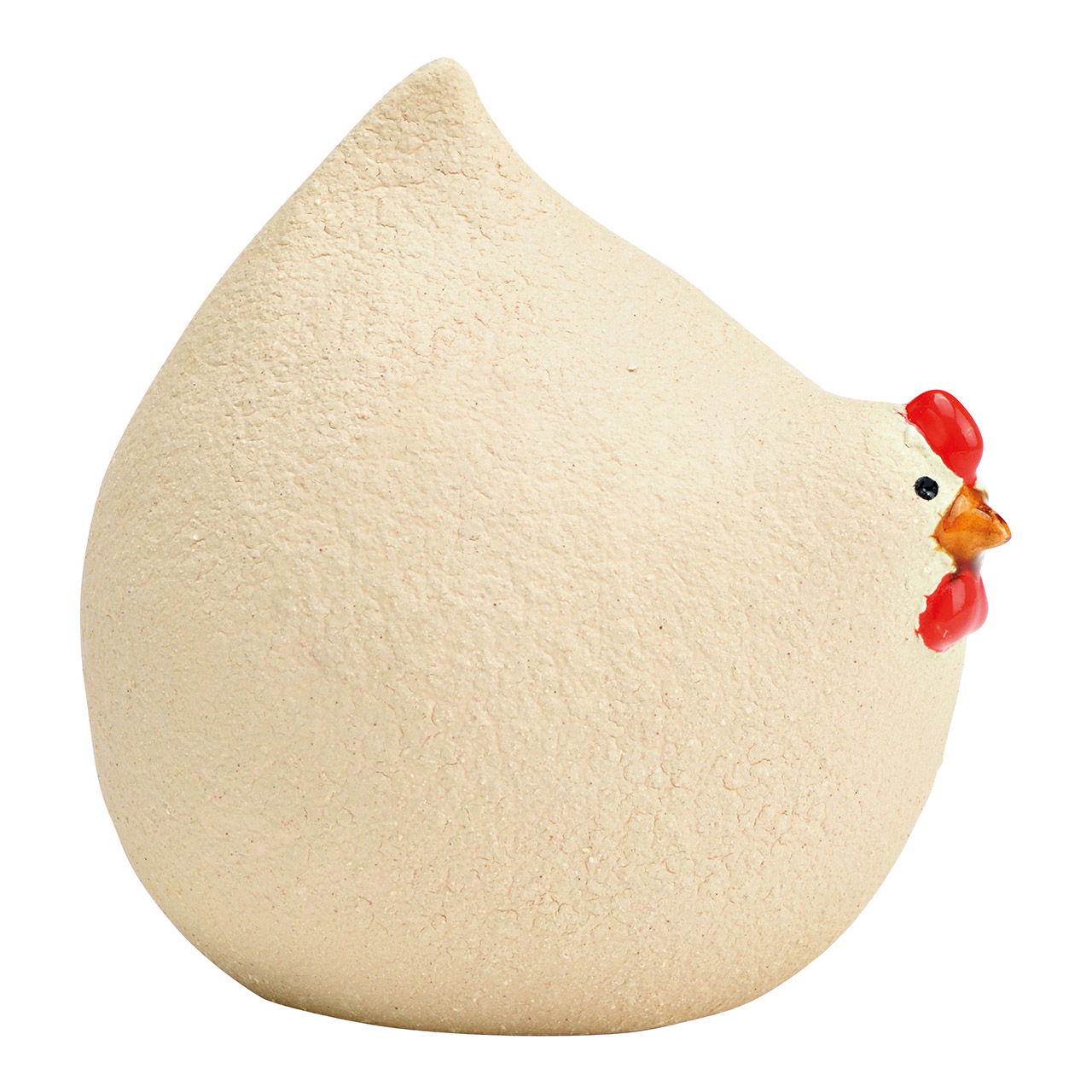 Pollo in ceramica beige (L/H/D) 11x11x10cm