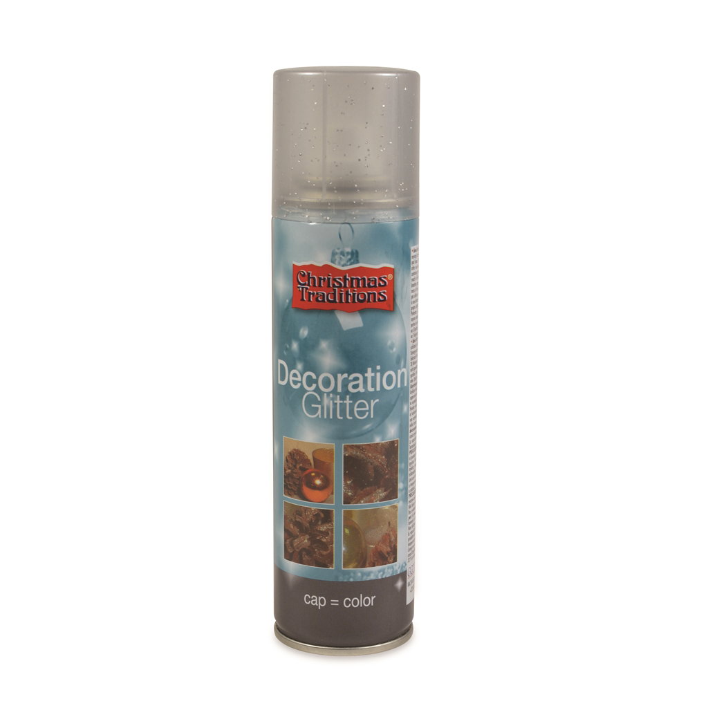 Glitter spray, 100 ml, 1 piece, silver Zinn, Kann, Spraydose, Kräuterig, Pflanze